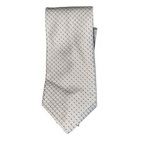 Daniel Cremieux Necktie Hand Made in USA European Silk Brown‎ Dot Pattern